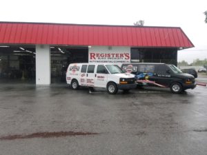 Registers Auto Glass Truck in Wilmington NC
